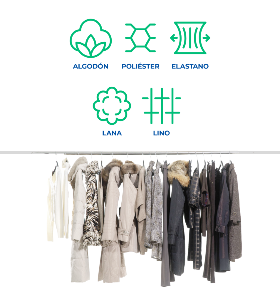 ropa algodon poliester elastano lana lino