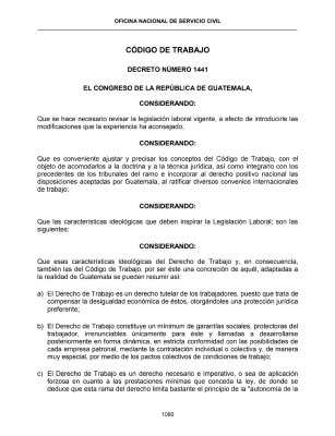 Codigo del Trabajo Decreto 1441