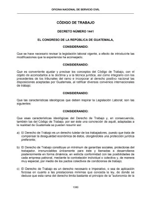 Codigo del Trabajo Decreto 1441