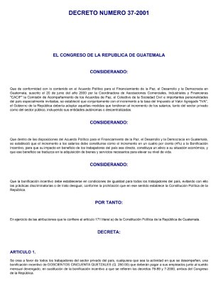 decreto 37 2001