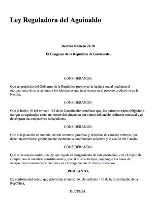 ley de aguinaldo