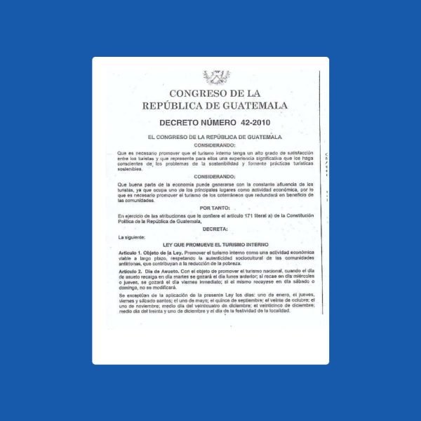 Ley Promocion de Turismo - Decreto 42-10