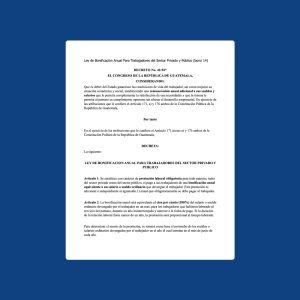 Annual Bonus Law for Private and Public Sector Workers (Bonus 14)