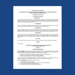 REGULATION ON THE DISCHARGE AND REUSE OF WASTEWATER AND SLUDGE DISPOSAL - AG 236-2006