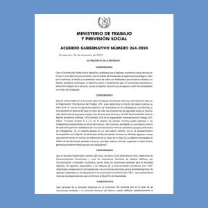 Minimum Wage 2025 - Governmental Agreement 264-2024 (in force)